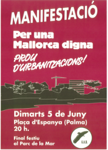 <strong>Cartell manifestaci Mallorca digna. Any 1990</strong>